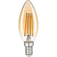 6 WATT AMBER CAMLI GÜNIŞIĞI BUJİ LED AMPUL ERD-34